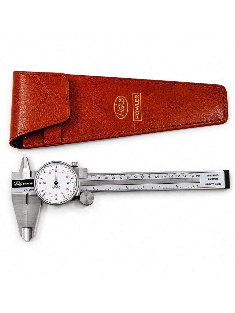 Helios Fowler 52-030-006 .001 Dial Caliper 6.5" Stainless Steel WORKING F153 Ger